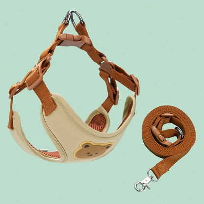 Dog Harness and Leash Set for Small Dogs - Breathable Escape Proof Vest for French Bulldog, Chihuahua and Puppy