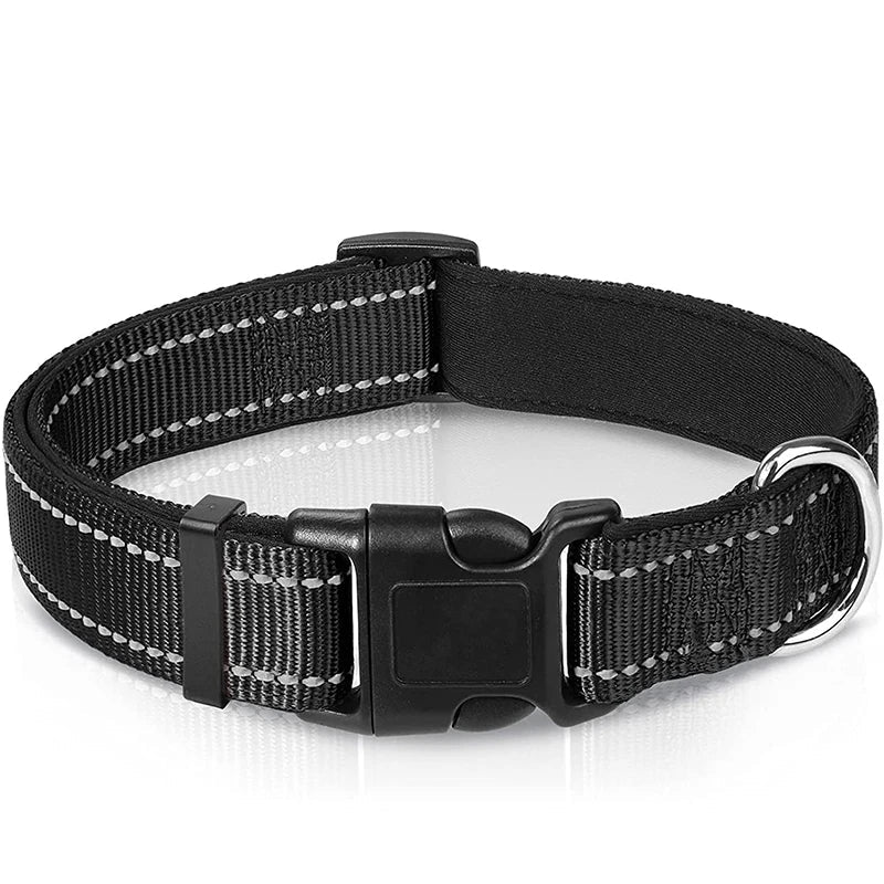 Reflective Padded Dog Collar - Soft Neoprene Heavy Duty