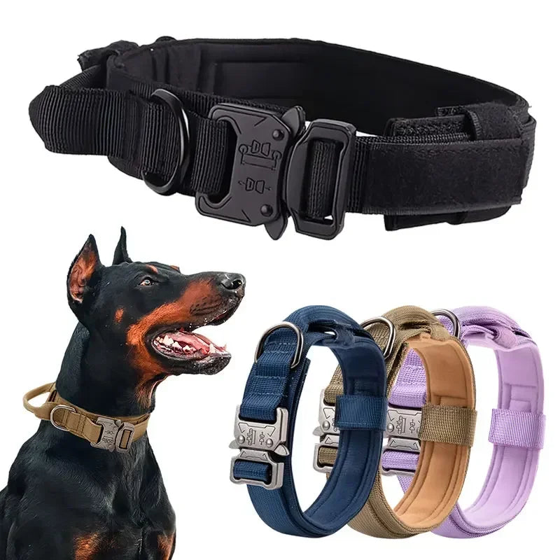 Tactical Dog Collar Heavy Duty Nylon with Control Handle