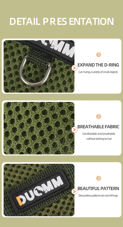 Dog Leash Harness Set for Small Dogs, Secure Fit 4-point Adjustment, Reflective All-Season Breathable Mesh Vest