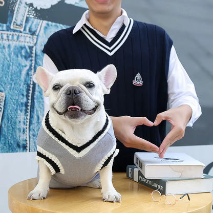 Dog Sweaters for Chihuahuas Warm College Style Pet Vest Clothes for Small Medium Dogs & Puppies