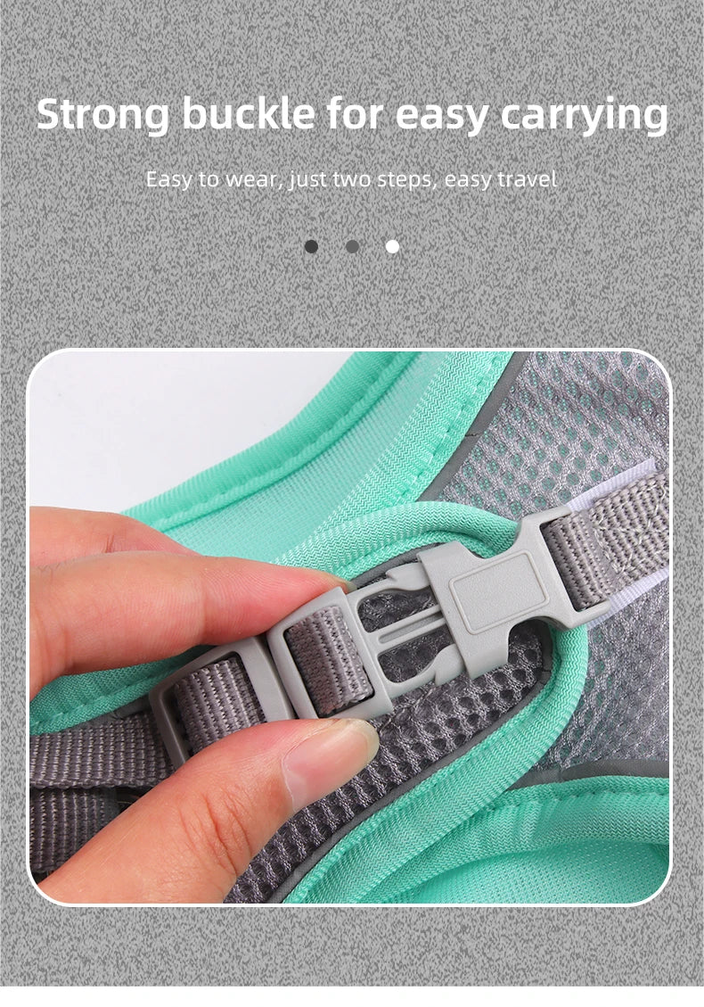 French Bulldog Harness for Small Dogs & Puppies - Adjustable, No-Pull & Reflective Vest with Leash Set