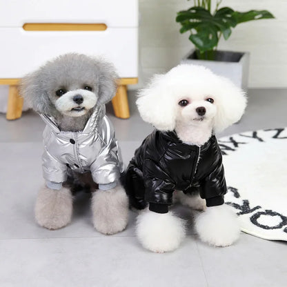 Yorkie Dog Clothes Warm Fleece Winter Jumpsuit, Waterproof Coat for Small Dogs, Poodle, Shih Tzu & Chihuahua Apparel