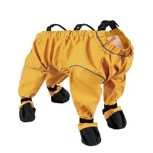 Anti-dirty dog jumpsuit for small dogs, waterproof PU rain suit & overalls for Poodles & Schnauzers