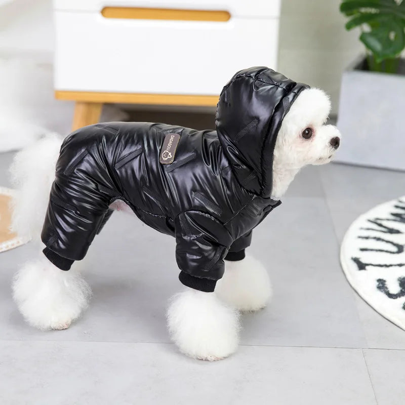 Yorkie Dog Clothes Warm Fleece Winter Jumpsuit, Waterproof Coat for Small Dogs, Poodle, Shih Tzu & Chihuahua Apparel