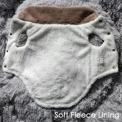 Puppy Dog Vest Waterproof Fur Collar Winter Warm Fleece Jacket Small Dogs Coat