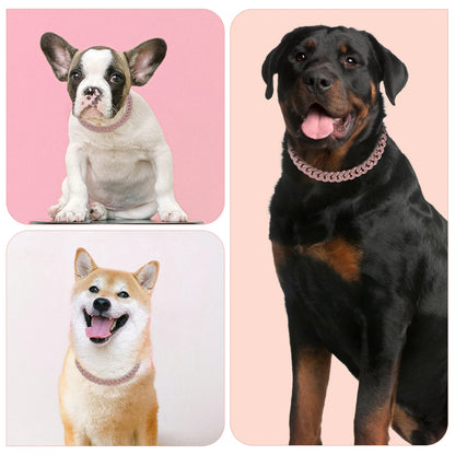 Cuban Link Dog Collar: Luxury Iced Out Gold Diamond Chain