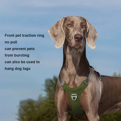 Anti Pull Dog Harness Vest Reflective for Large Dogs - Heavy Duty Oxford, No-Choke, Adjustable for Husky Labrador Training