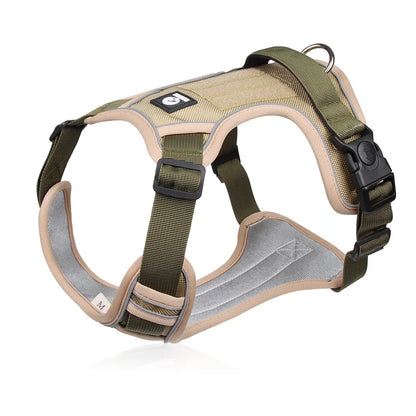 Dog Harness For Large Dogs, Reflective Tactical Vest, Durable & Strong 1680D Waterproof Oxford Cloth