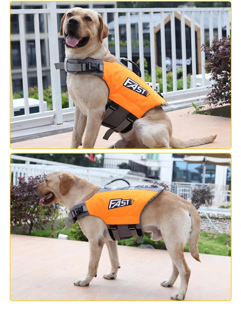 Dog Float Jacket for Swimming & Safety - Adjustable, Reflective Vest for Pool, Beach & Boating Fun