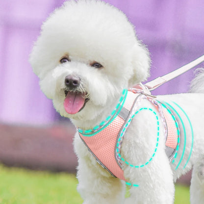 Dog Lead and Harness Set | Reflective Plaid Vest for Small Medium Dogs - Outdoor Walking Accessories for Chihuahua, Pomeranian