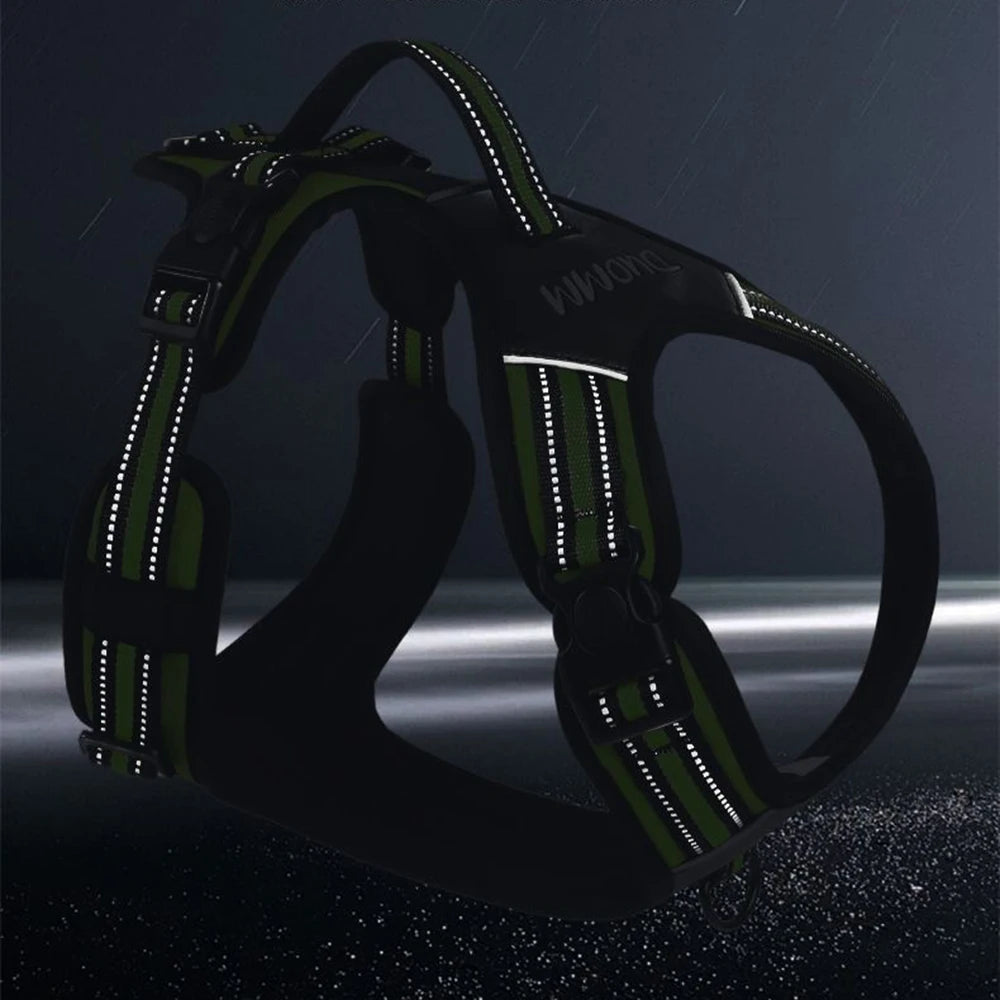 Heavy Duty Dog Harness with Handle. Padded Reflective No Pull Vest for Medium Large Dogs like Pitbull, Shepherd