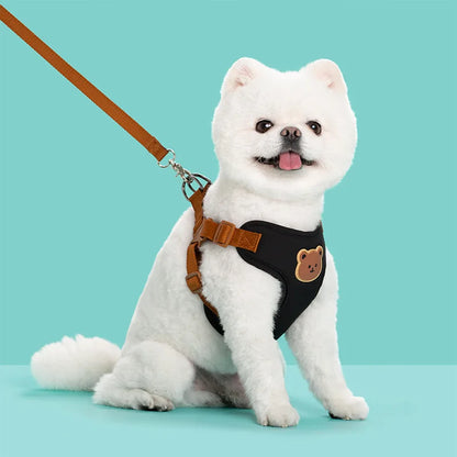 Dog Harness and Leash Set for Small Dogs - Breathable Escape Proof Vest for French Bulldog, Chihuahua and Puppy