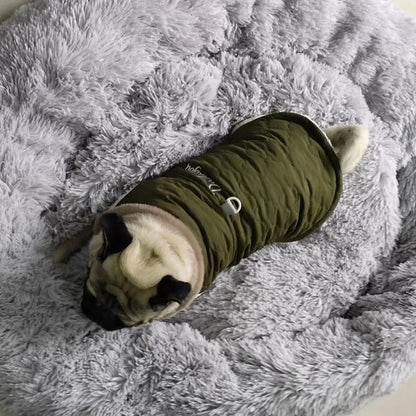 Puppy Dog Vest Waterproof Fur Collar Winter Warm Fleece Jacket Small Dogs Coat