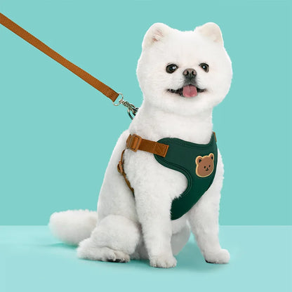 Dog Harness and Leash Set for Small Dogs - Breathable Escape Proof Vest for French Bulldog, Chihuahua and Puppy