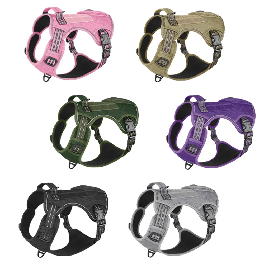 Dog Harness with Handle and Poop Bag Holder, Comfortable Vest Design for Small Medium Dogs, Ideal for French Bulldogs