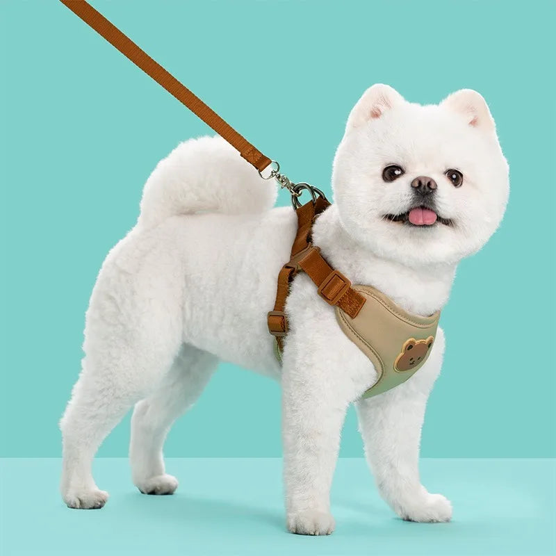 Dog Harness and Leash Set for Small Dogs - Breathable Escape Proof Vest for French Bulldog, Chihuahua and Puppy