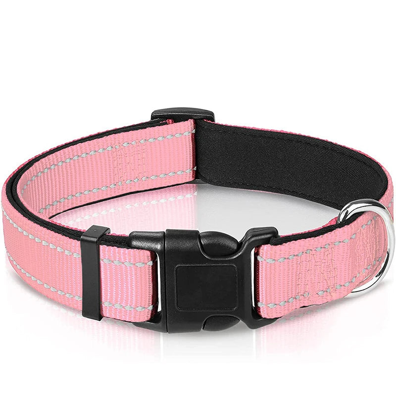 Reflective Padded Dog Collar - Soft Neoprene Heavy Duty