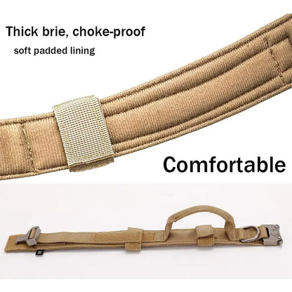 Tactical Dog Collar Heavy Duty Nylon with Control Handle