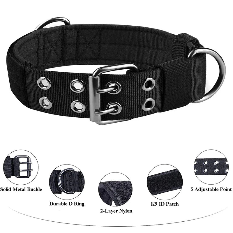 Heavy Duty Dog Collar: Tactical Nylon with Quick Release