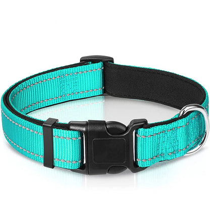 Reflective Padded Dog Collar - Soft Neoprene Heavy Duty