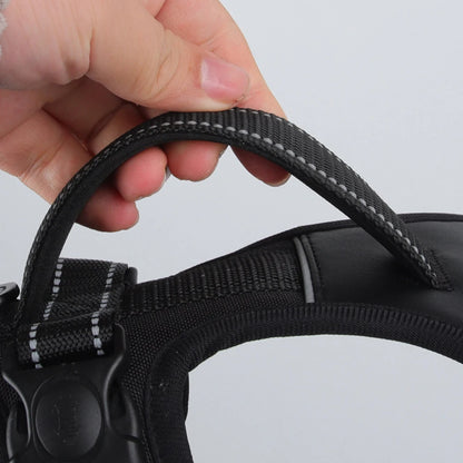Heavy Duty Dog Harness with Handle. Padded Reflective No Pull Vest for Medium Large Dogs like Pitbull, Shepherd