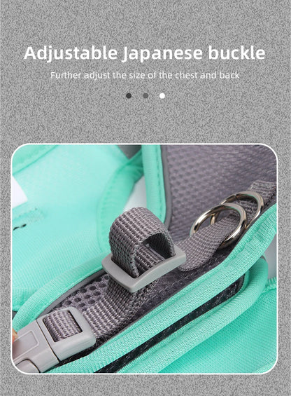 French Bulldog Harness for Small Dogs & Puppies - Adjustable, No-Pull & Reflective Vest with Leash Set