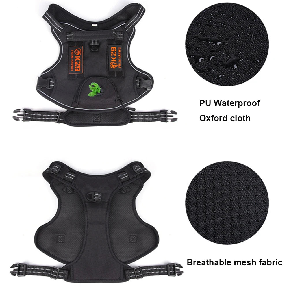 Dog Harness with Handle and Poop Bag Holder, Comfortable Vest Design for Small Medium Dogs, Ideal for French Bulldogs