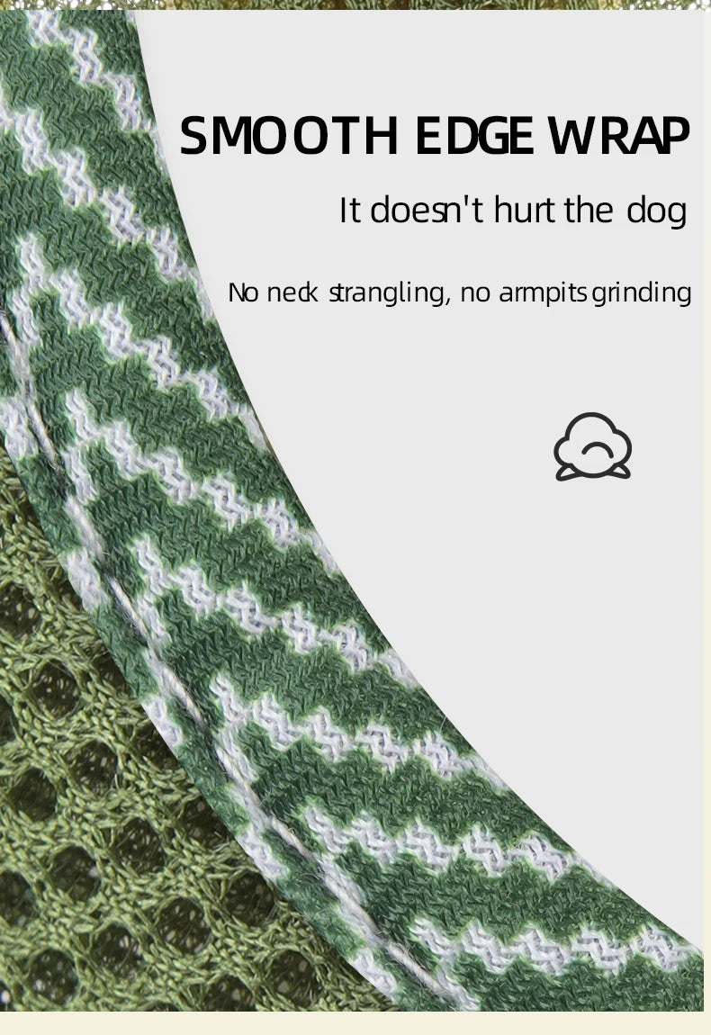 Dog Leash Harness Set for Small Dogs, Secure Fit 4-point Adjustment, Reflective All-Season Breathable Mesh Vest