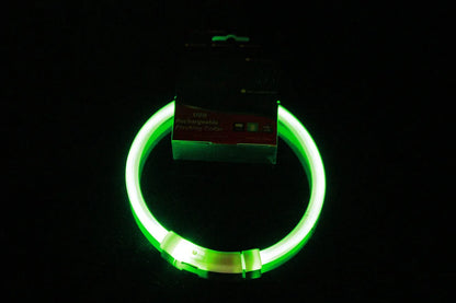 Light Up Dog Collar: USB Rechargeable, Glowing Night Safety