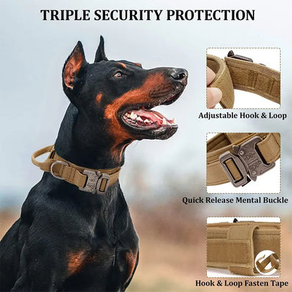 Tactical Dog Collar Heavy Duty Nylon with Control Handle