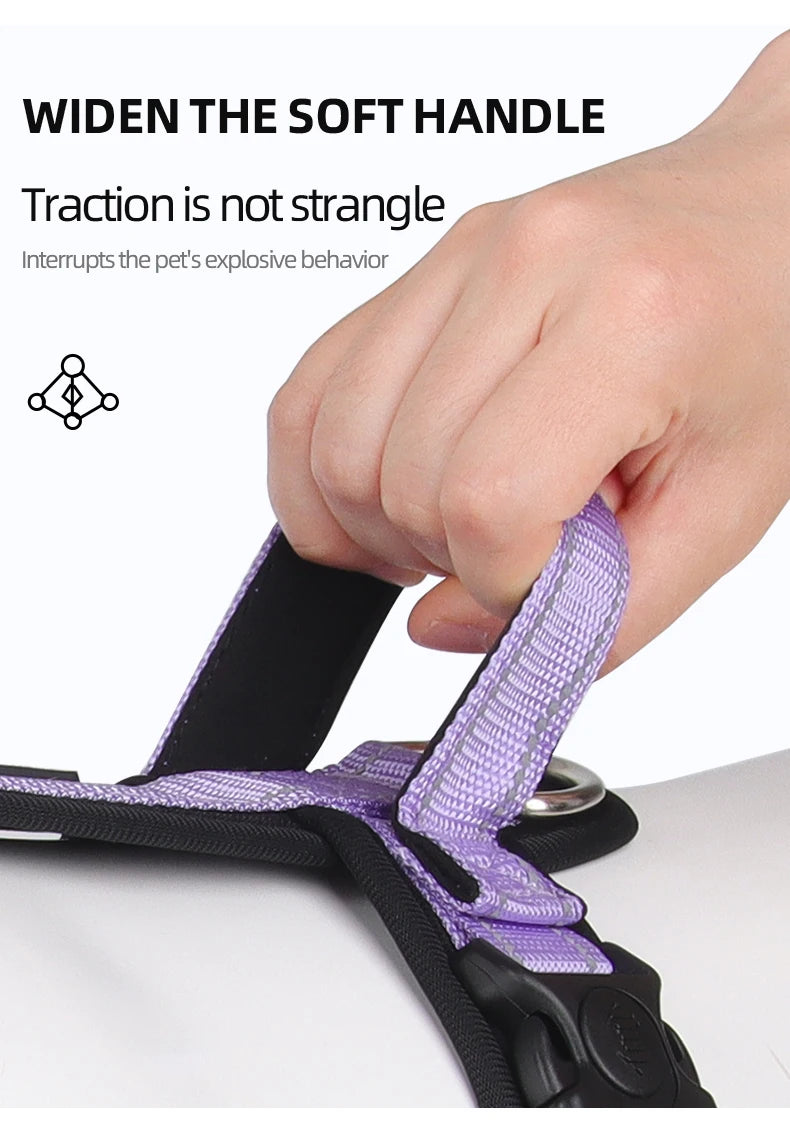 French Bulldog Harness with Handle, Anti-Escape Reflective Vest, Adjustable for Small Medium Dogs Walking