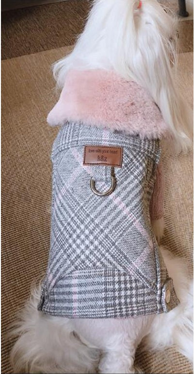Dog-Woolen-Clothes Clothing Coat Dogs Jacket Fur-Collar Chihuahua Winter Yorkshire Luxury