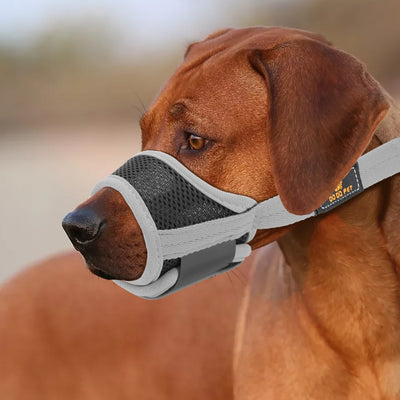 Dog Muzzle for Barking Breathable Mesh Pet Adjustable Anti Bark Dog Mouth Mask Cover