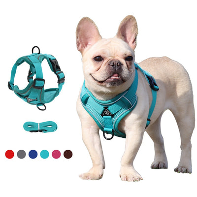 Dog Harness and Leash Set No Pull Dog Vest Strap Adjustable Reflective Breathable Harness
