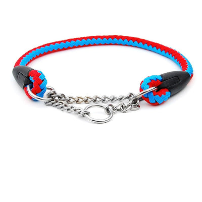 Martingale Collar with Chain Dog Collar Rope Slip Chains Pinch Choke Collar with Welded Link Chain