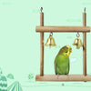 Bird Cage Toys for Parrots Wood Birds Swing Hanging Chewing Bite Rack Toys Beads Shape Parrot Toy