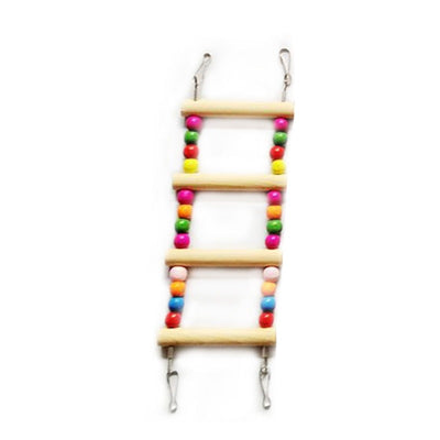 Wood Animal Ladder Pet Hanging Climbing Ladder Birdhouse Swing Training Toy Accessories