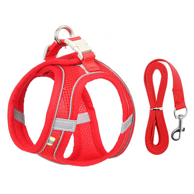Small Dog Harness Vest for Puppy Harness Vest French Bulldog Outdoor Walking Lead Leash Set