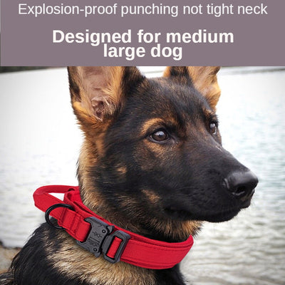 Dog Training Collar Durable Tactical Dog Collar Leash Adjustable Military Pet Collar Leash Set
