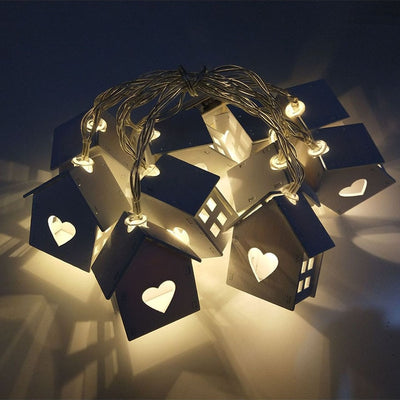 1.5M 10 LED House Shaped New Year Led String Light for Christmas Wedding Party Decoration