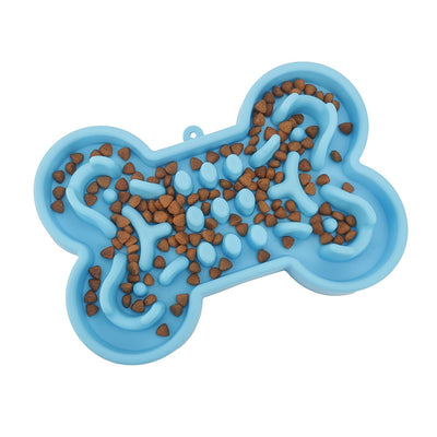 Bowl Food-Feeder Anti-Choke Slow Dog Healthy Soft Rubber for Alimentador Lento Pet-Dog