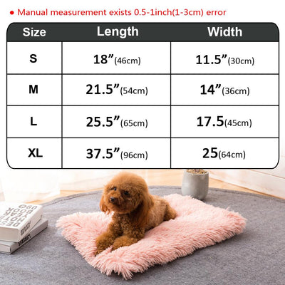 Blanket Pet-Cushion-House Kennel Dog-Bed-Mat Puppy Sleeping-Bed Dogs Warm Soft-Fleece