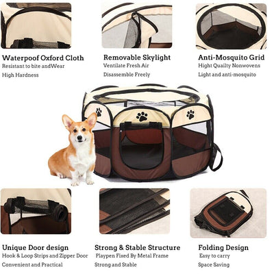 Houses Playpen Kennels Fences Pet-Tent Puppy-Cage Dog Crate Dogs Delivery-Room Foldable
