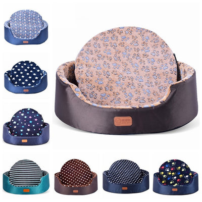 Bed Sofa-Mat Detachable Puppy-Cat-House Pet-Dog Paw Dogs Fleece Comfortable Small Coral