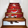 Stickers Snowman Stairway Christmas-Floor Home-Decoration Santa-Claus Waterproof Wall