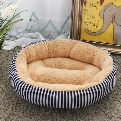 Dog-Bed Dogs Beds Round Yellow Waterproof Handwash Cotton Medium for Mats Mats