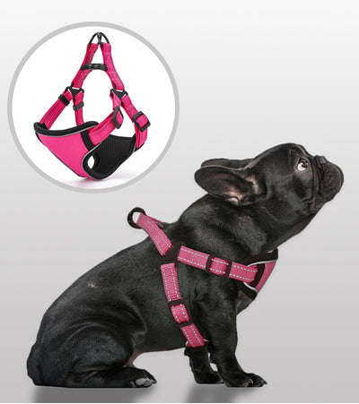 Dog-Harness Puppy Pet-Bulldog Reflective Adjustable Training Small Sport Large Medium