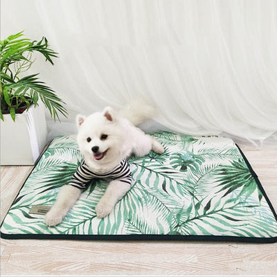 3D Print Summer Ice Silk Pet Dog Cooling Mat For Dogs Floor Mats Blanket Sleeping