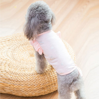 Hipidog Vest Shirt Terrier Summer Pet Small Chihuahua Cotton Cat Apparel Flying-Sleeve
